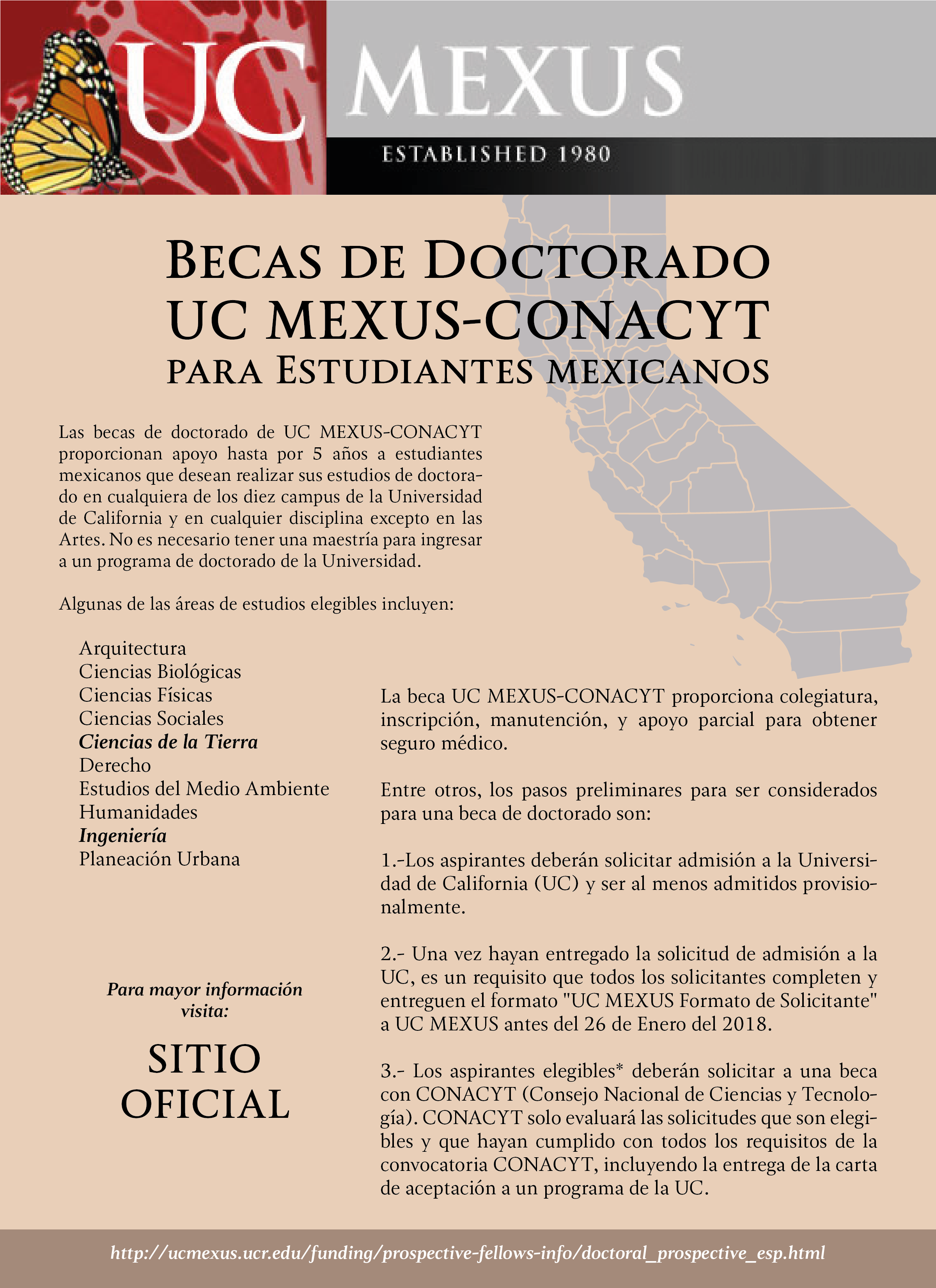 Becas de doctorado UC MEXUS-CONACYT