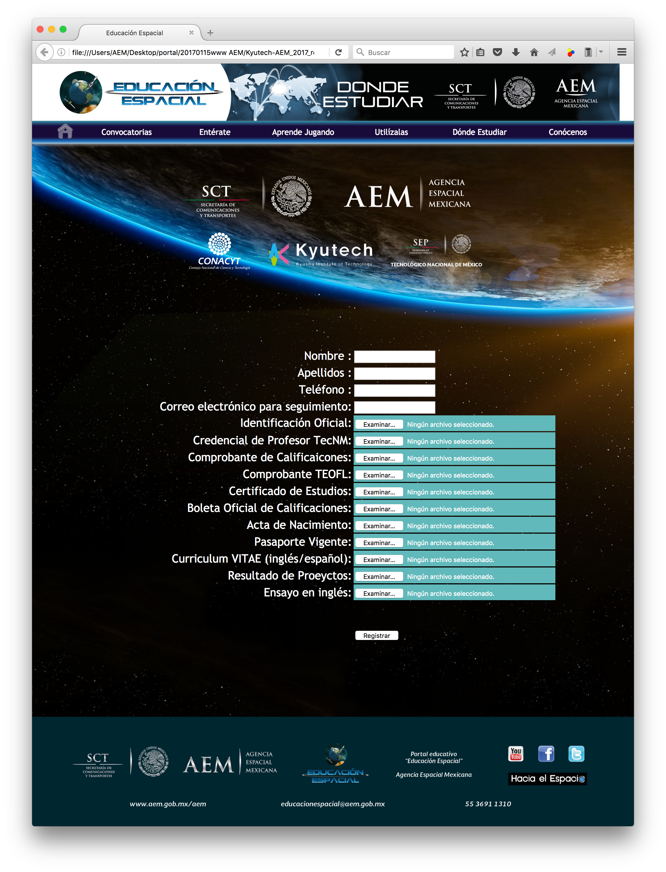 Convocatoria Estancias NASA Ames para dosmildiezysiete en PDF