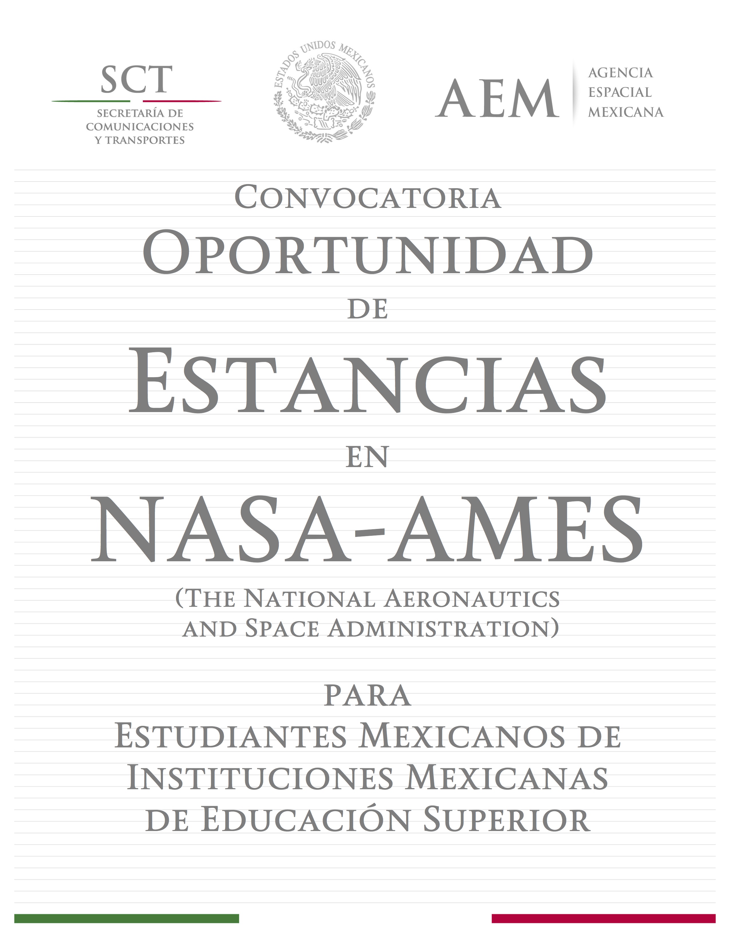 Convocatoria Estancias NASA Ames para dosmildiezyseis en PDF