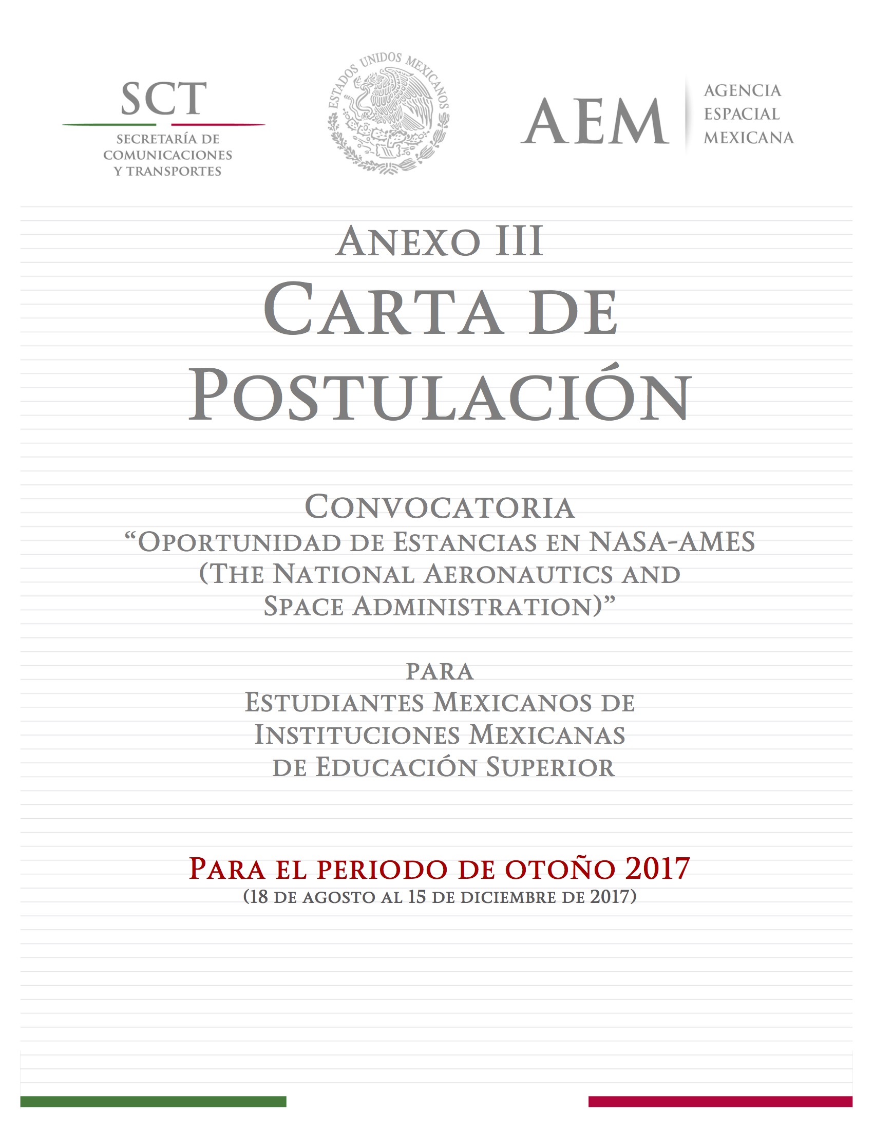 Documento Anexo tres carta de postulación para dosmildiezysiete en pdf