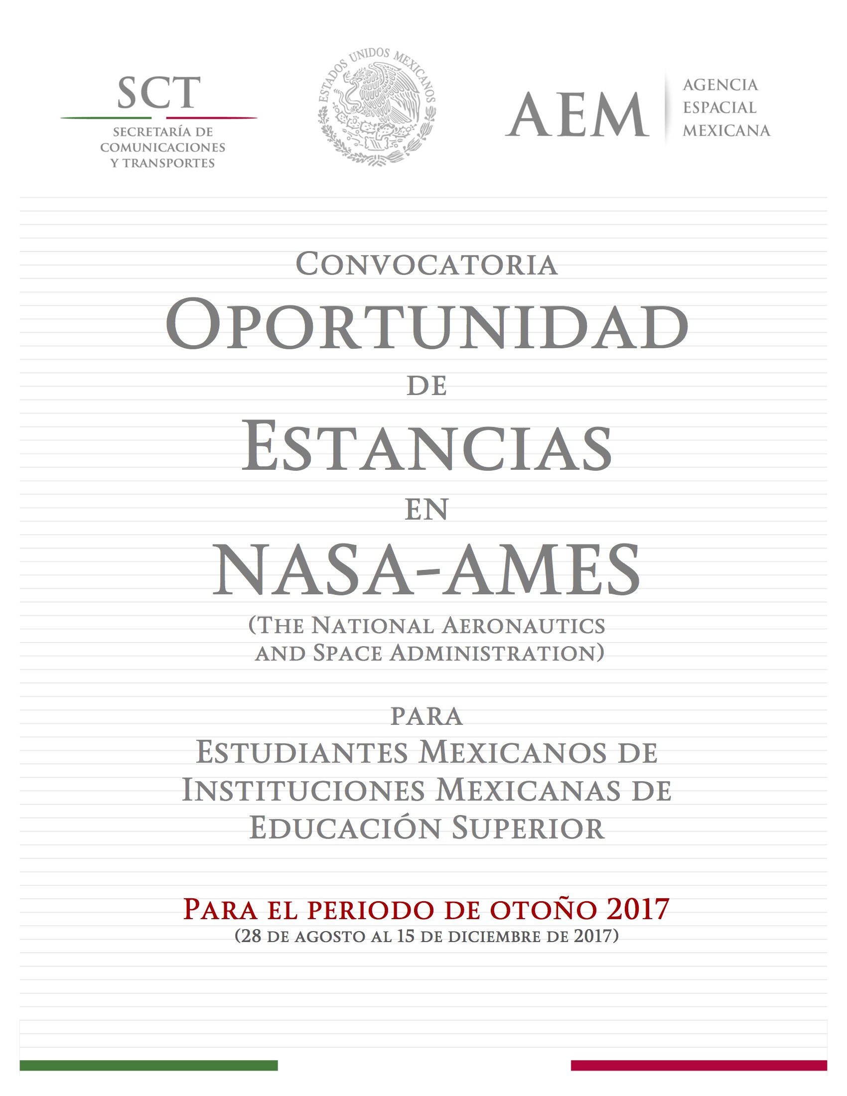 Convocatoria Estancias NASA Ames para dosmildiezysiete en PDF