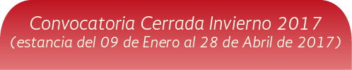 Convocatoria Abierta periodo de invierno dosmildiesysiete para realizar estancia del nueve de enero al veintiyocho de Abril de dosmildiesysiete