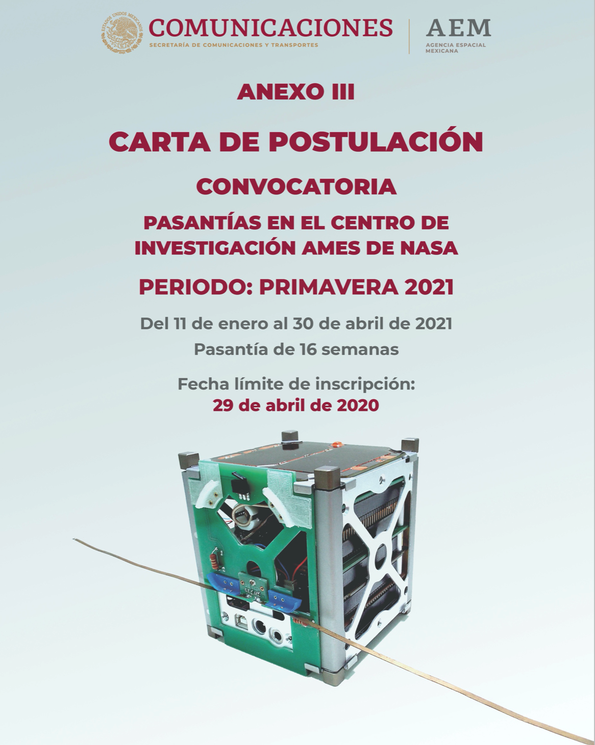 Documento Anexo tres carta de postulación en pdf
