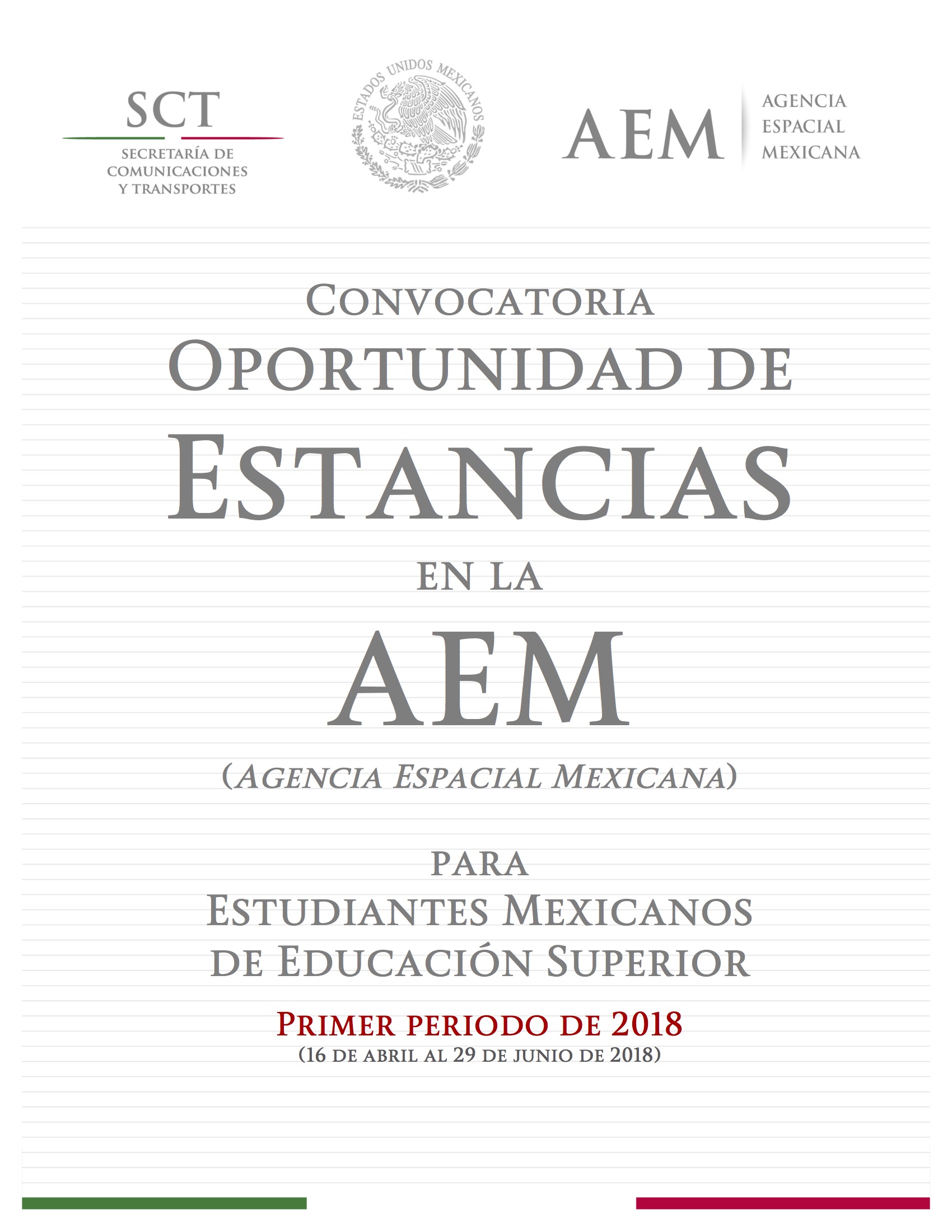 Convocatoria Estancias AEM para el verano dosmildiezyocho en PDF